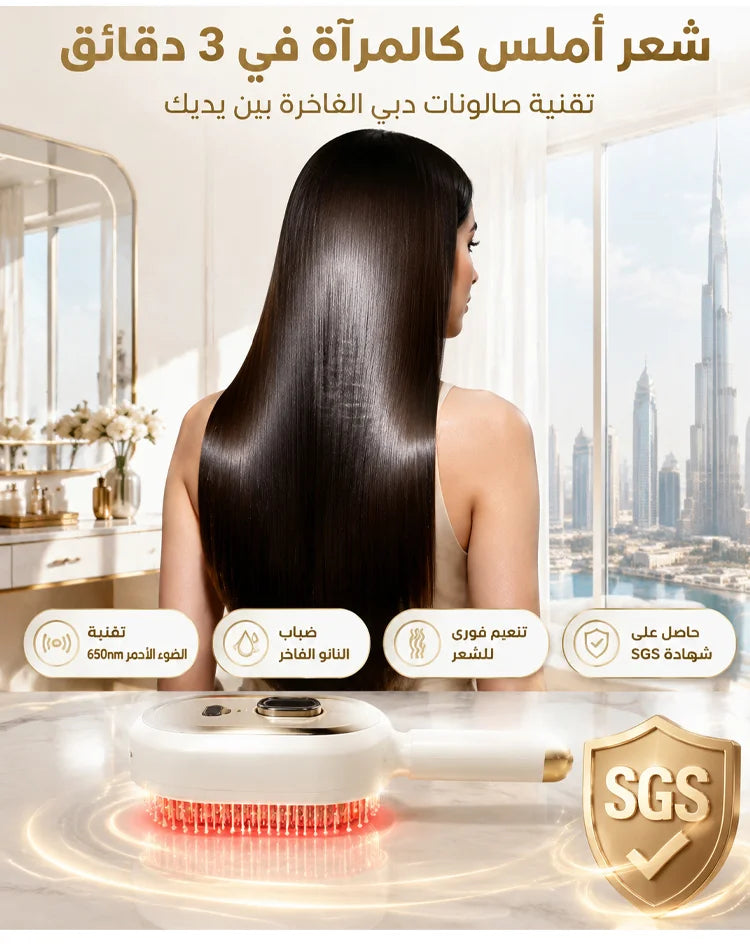 مشط كهربائي قابل للسحب مزود بوسادة هوائية